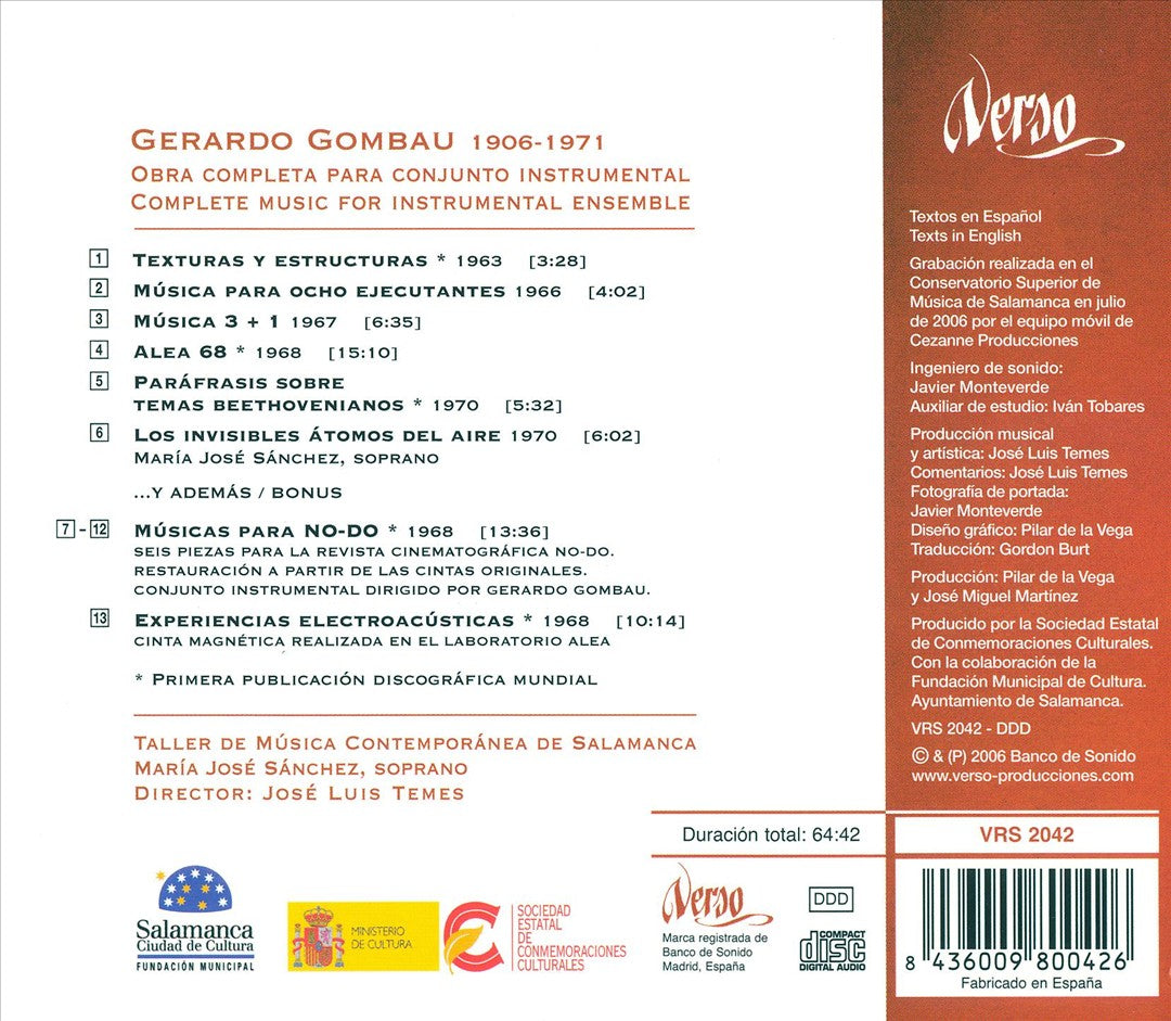 Gerardo Gombau: Obra completa para conjunto instrumental cover art