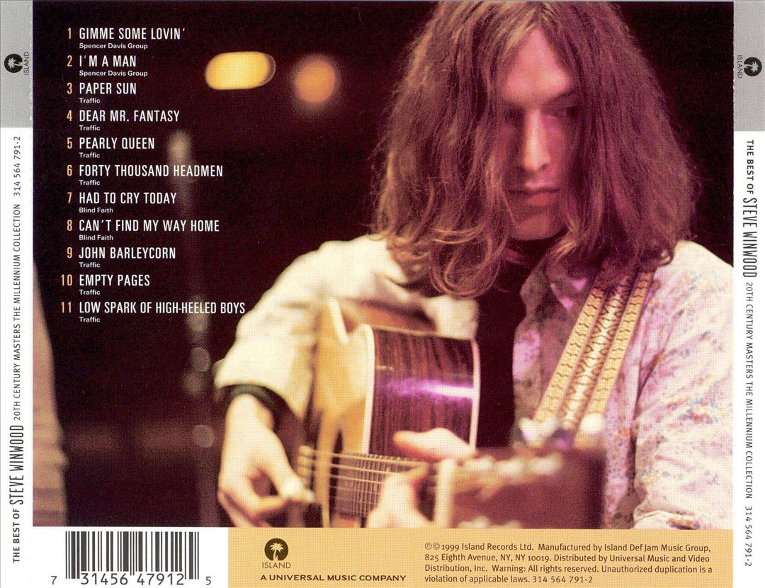 20th Century Masters - The Millennium Collection: The Best of Steve Winwood cover art
