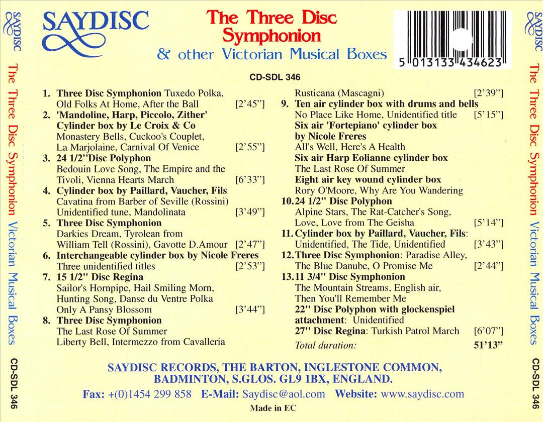 Three-Disc Symphonion and Other Victorian Musical Boxes cover art
