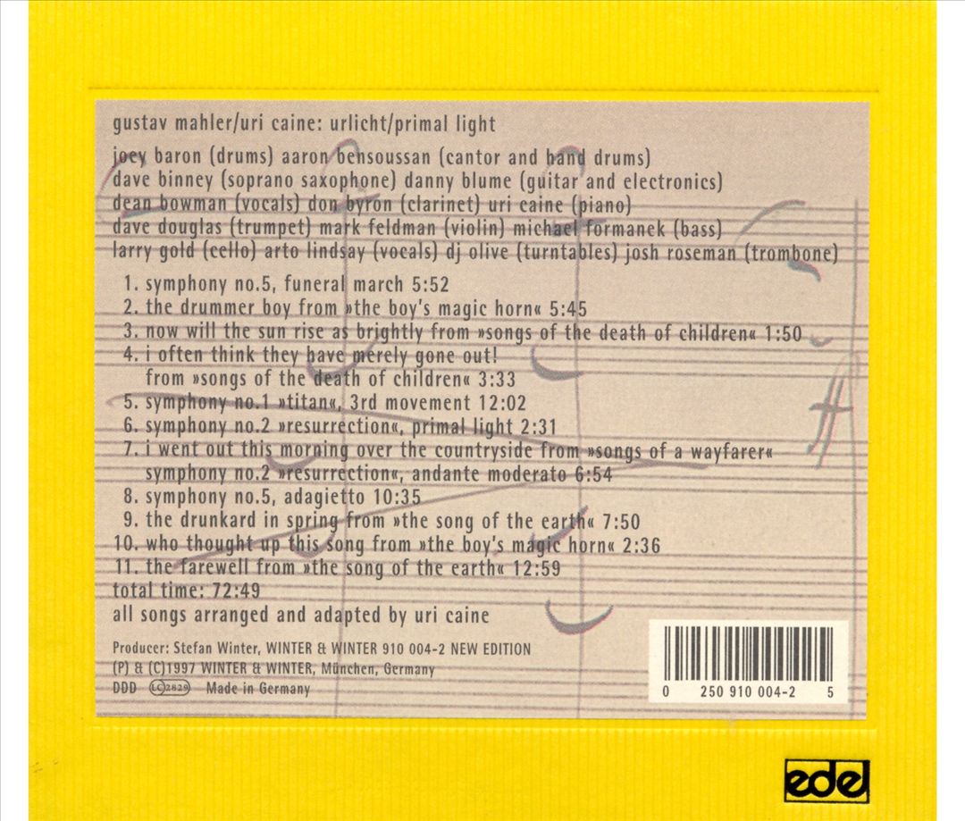 Mahler: Urlicht; Uri Caine: Primal Light cover art