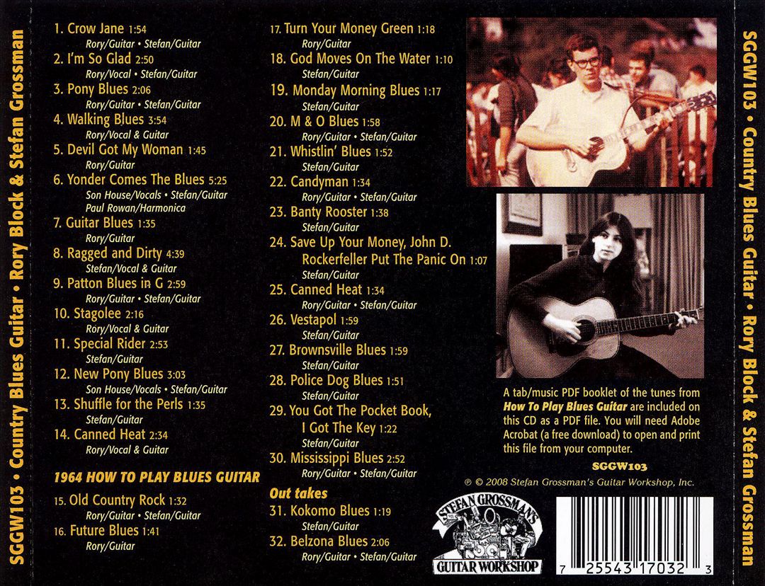 Country Blues Guitar: Rare Archival Recording 1963-1971 cover art