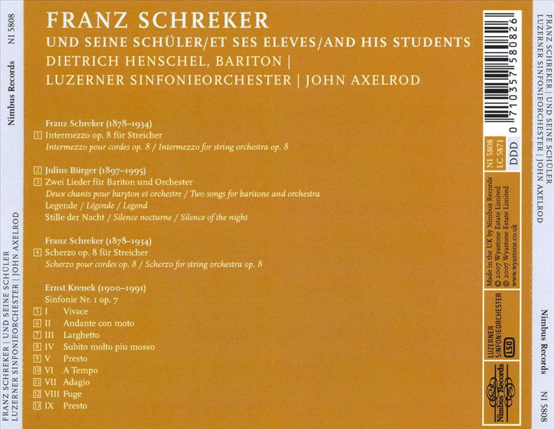 Franz Schreker und Seine Schüler cover art