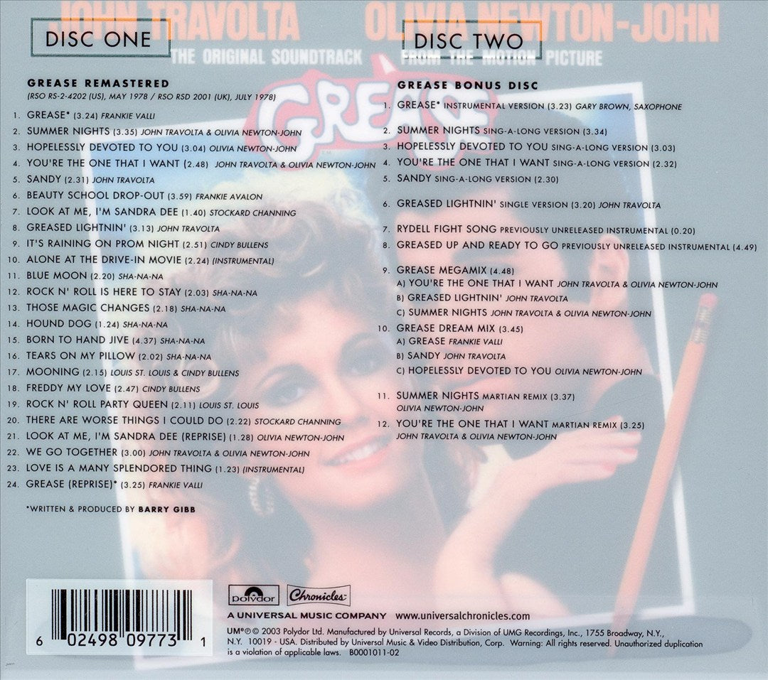 Grease [Original Soundtrack] [Bonus CD] cover art
