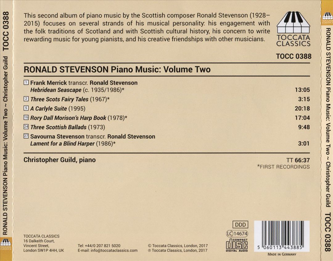 Ronald Stevenson: Piano Music, Vol. 2 cover art