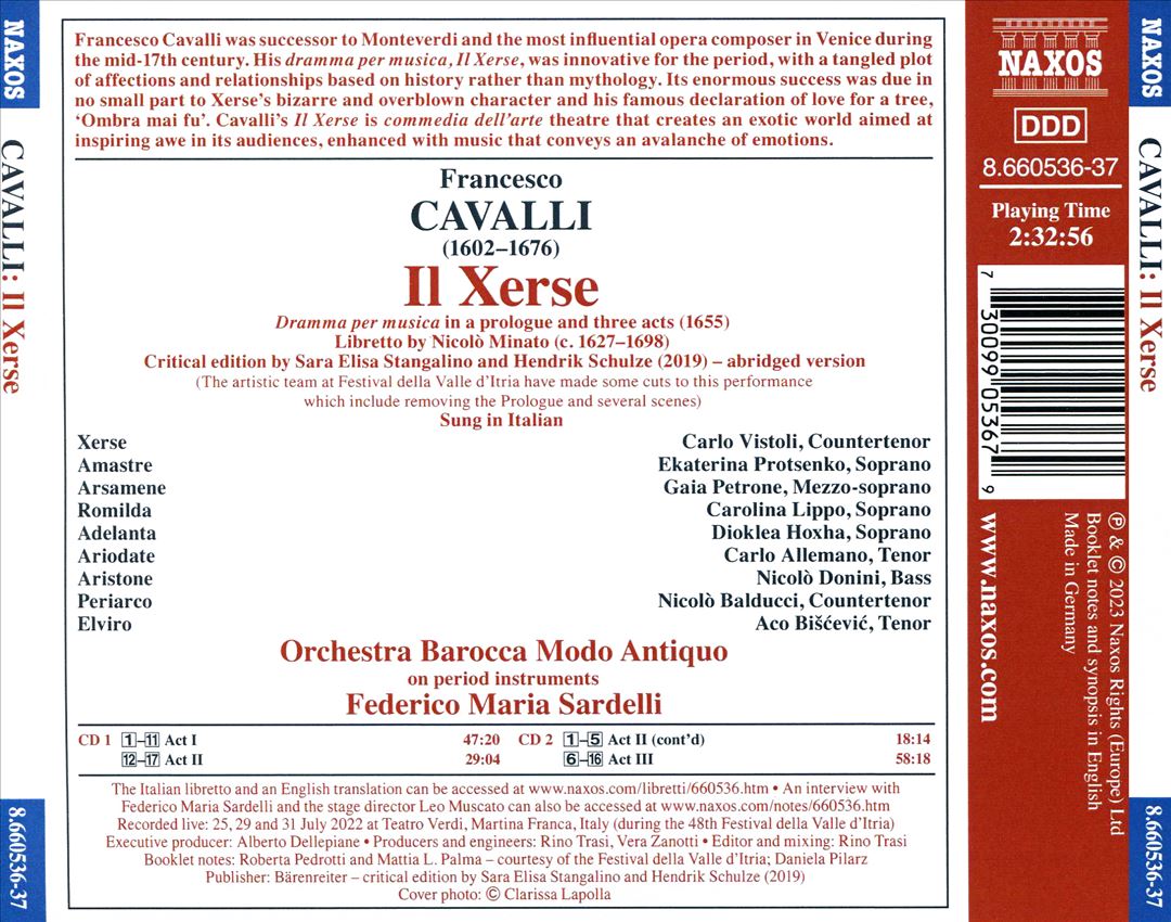Cavalli: Il Xerse cover art