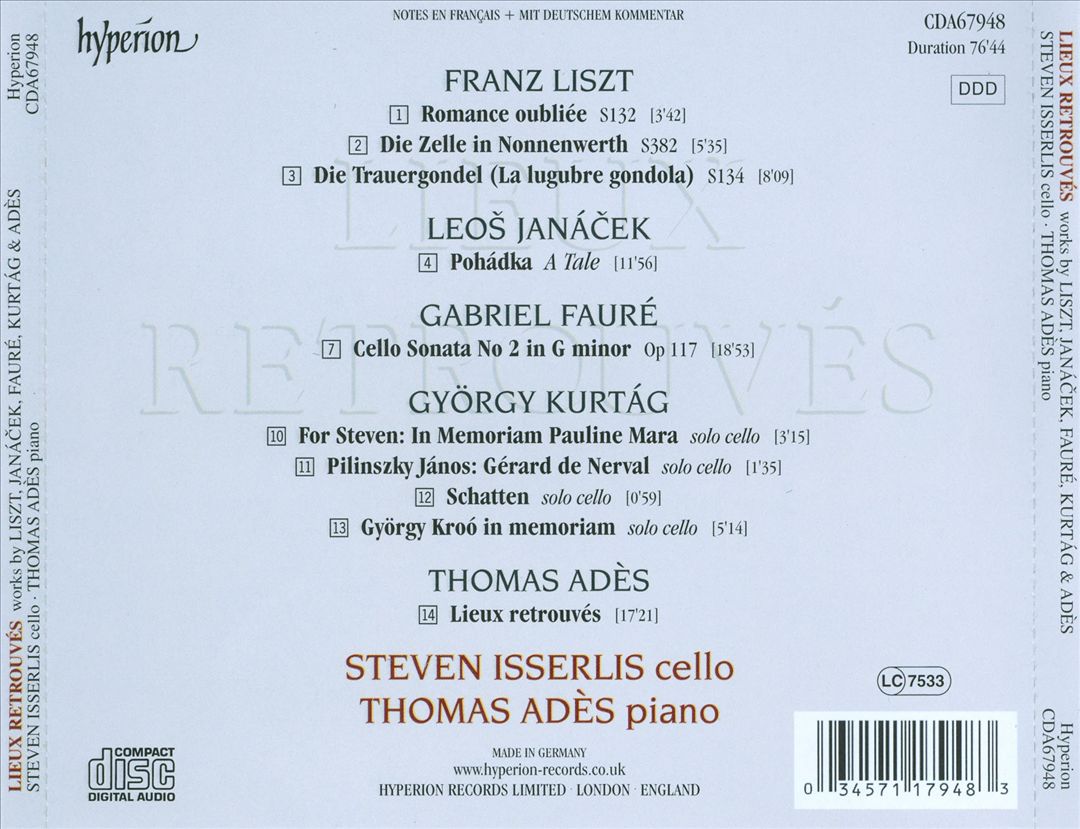 Lieux retrouvés cover art