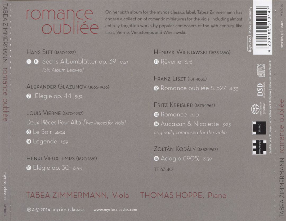 Romance Oubliée cover art
