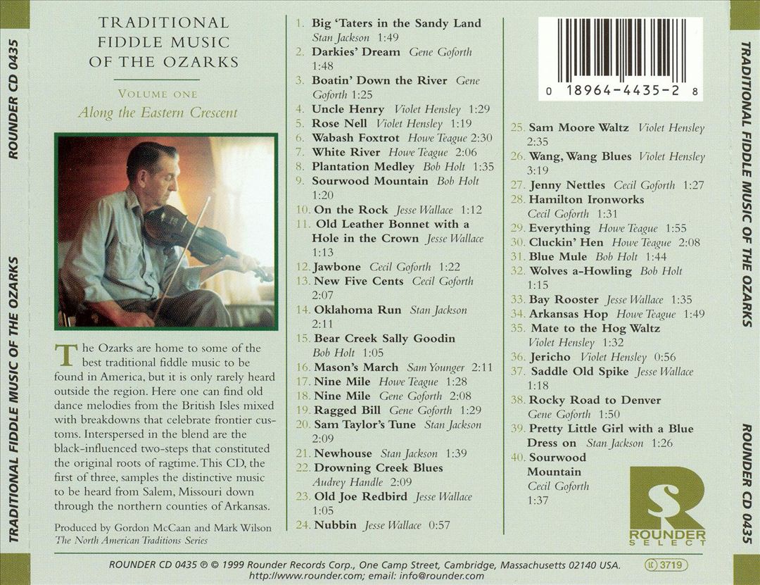 Traditional Fiddle Music of the Ozarks, Vol. 1: Along the Eastern Cresent cover art