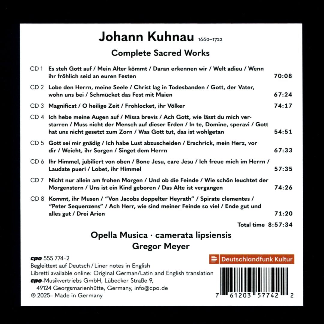 Johann Kuhnau: Complete Sacred Works cover art