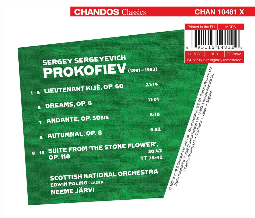 Prokofiev: Lieutenant Kijé; The Stone Flower Suite cover art