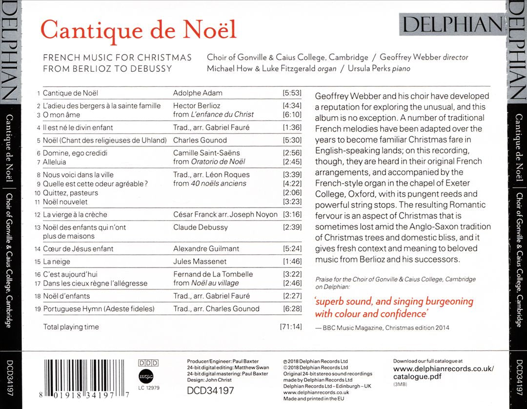 Cantique de Noël cover art