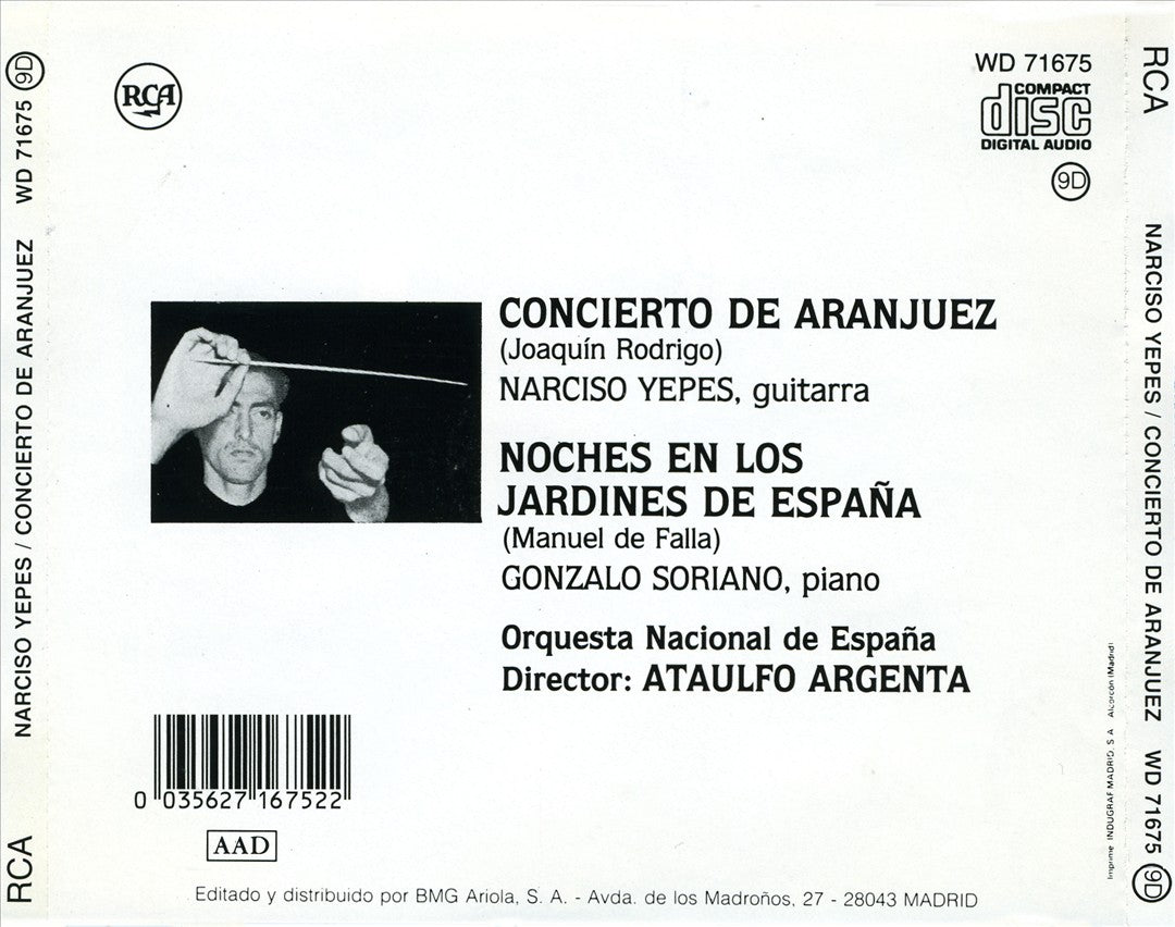Jaoquín Rodrigo: Concierto de Aranjuez; Manuel de Falla: Noches en los Jardines de España cover art