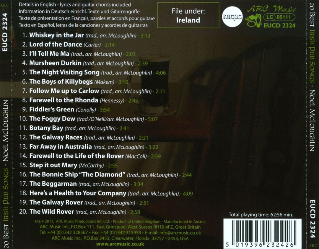 20 Best Irish Pub Songs cover art