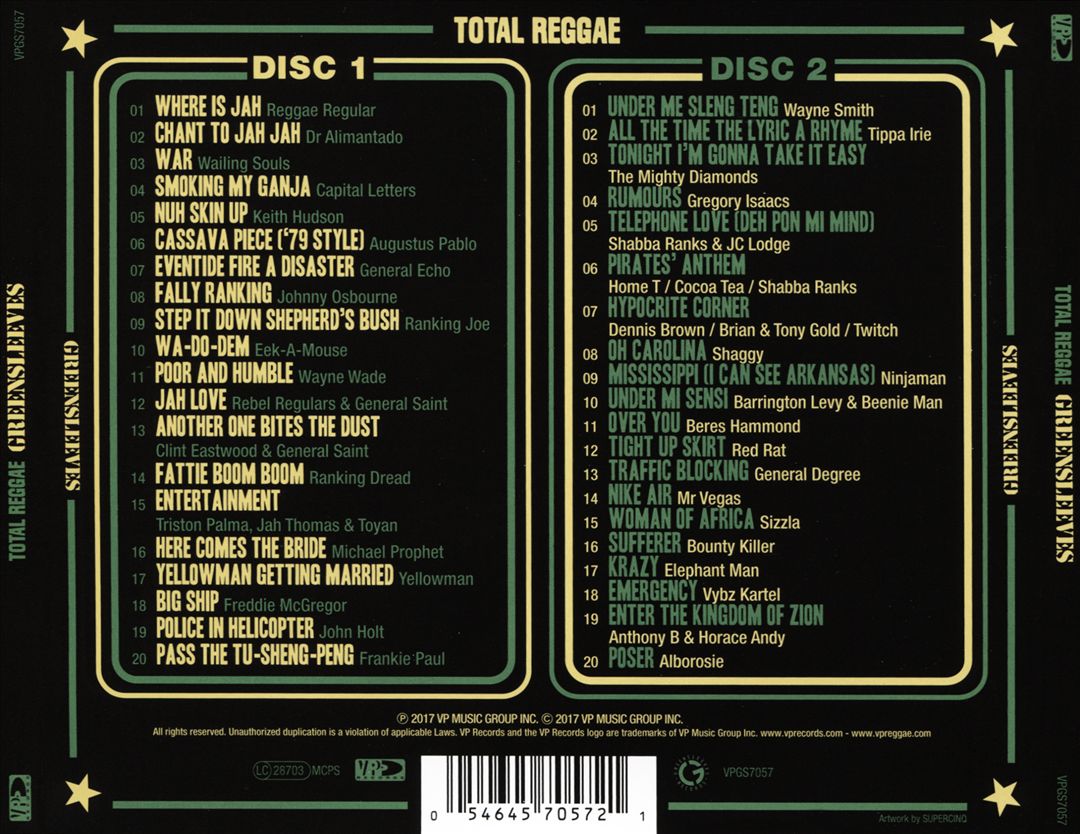 Total Reggae: Greensleeves 40th, 1977-2017 cover art