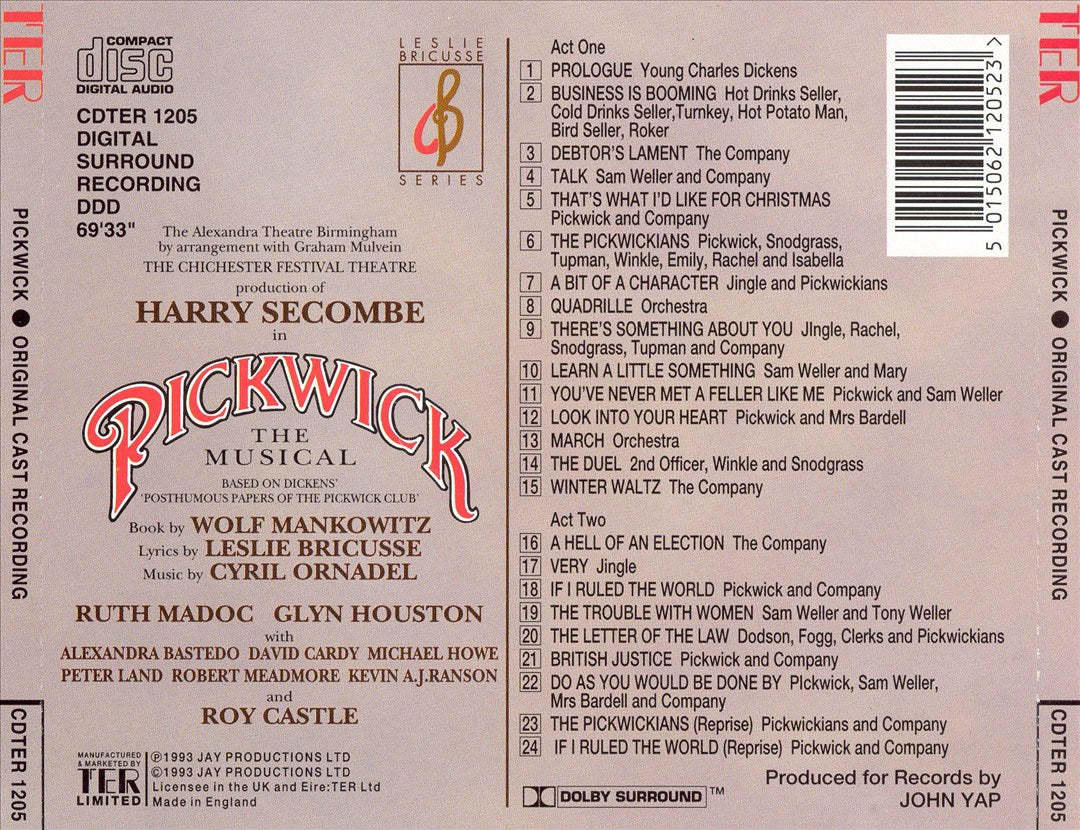 Pickwick, The Musical [Original Cast Recording] cover art
