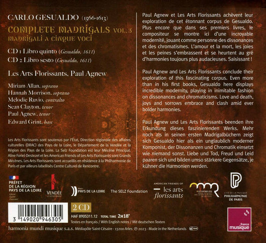 Gesualdo: Madrigali, Libri Quinto & Sesto cover art