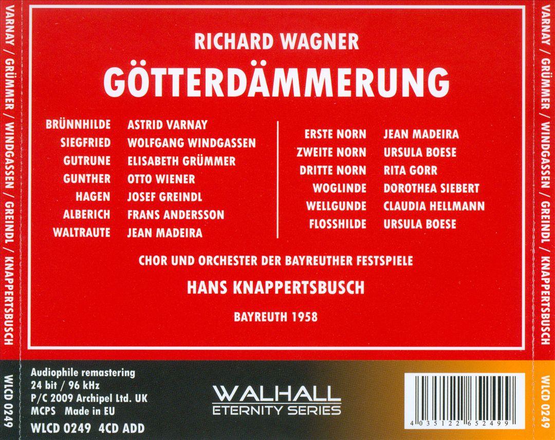 Richard Wagner: Götterdämmerung (Bayreuth 1958) cover art