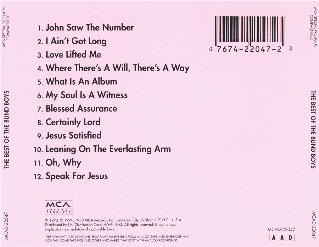 Best of the Blind Boys cover art