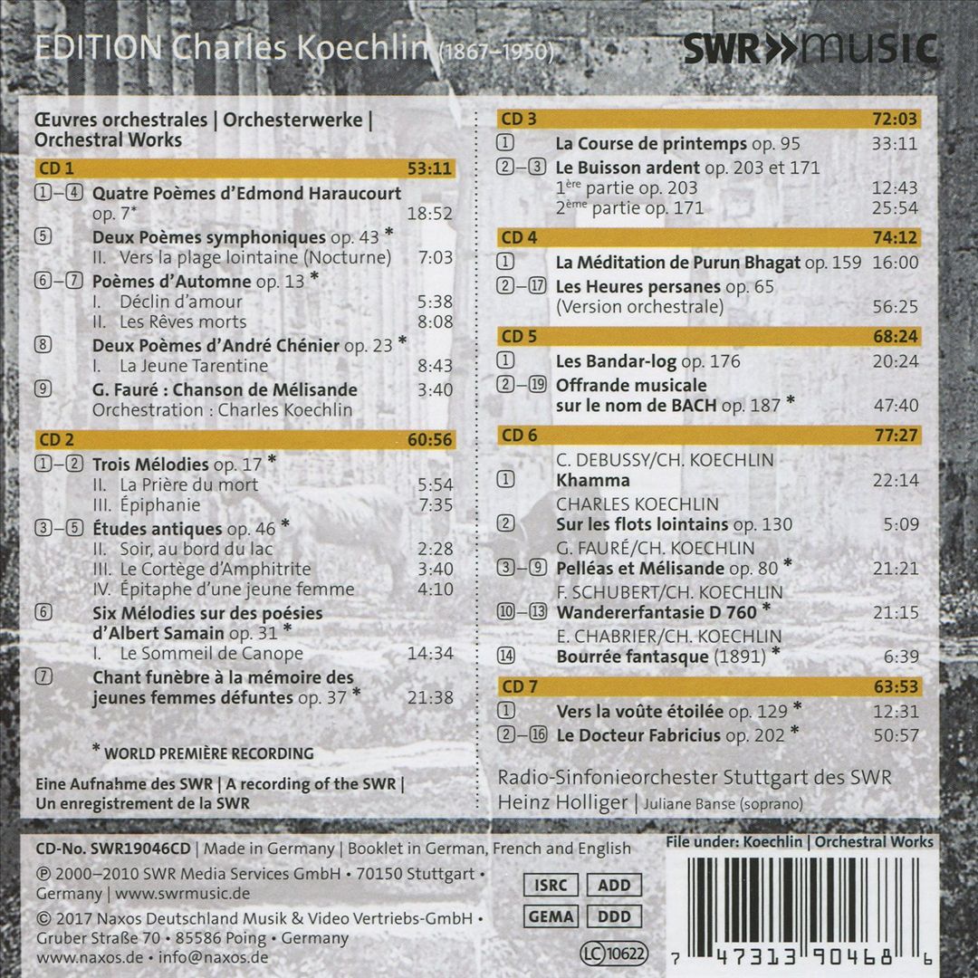Charles Koechlin: Œuvres orchestrals cover art