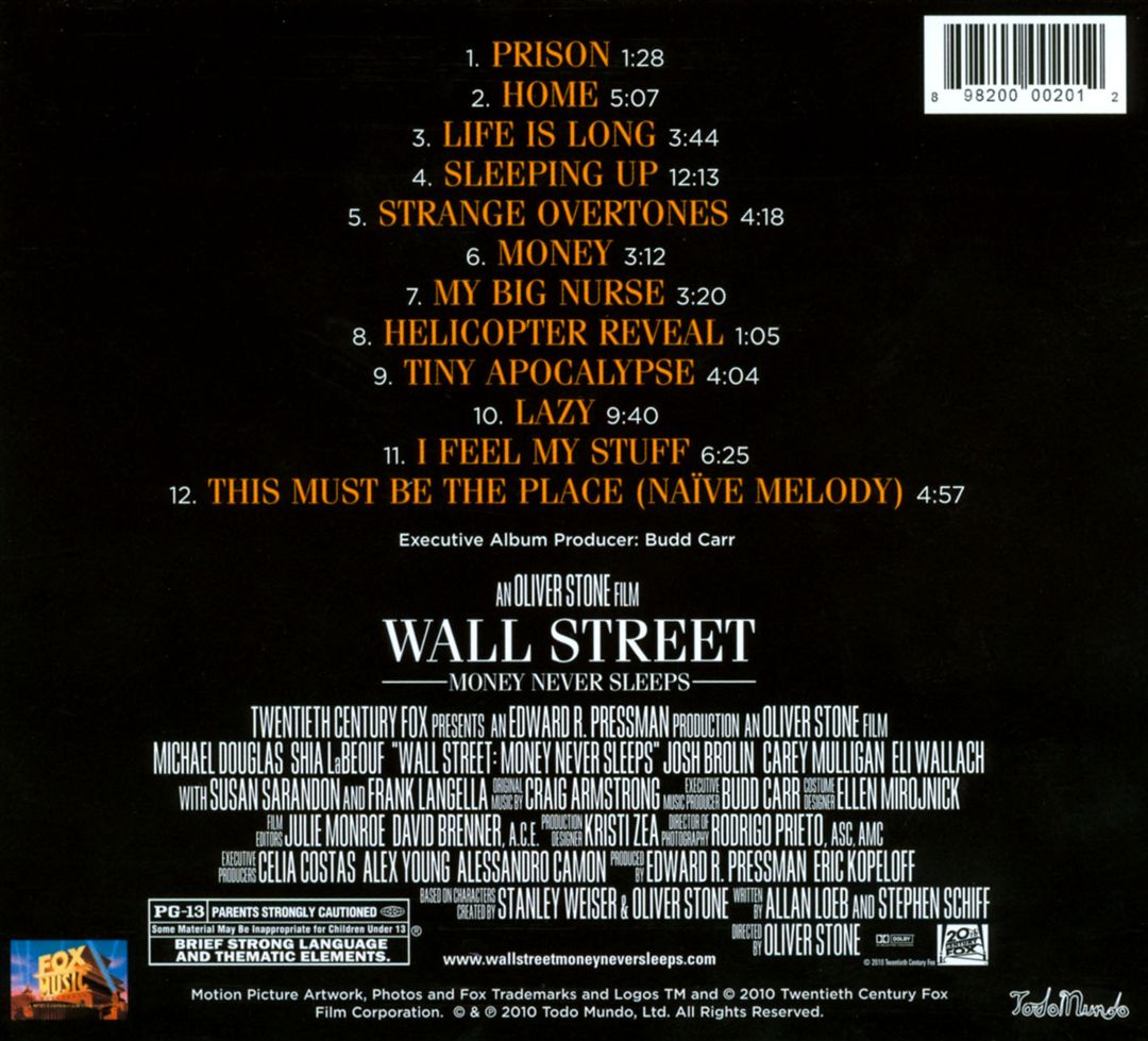 Wall Street: Money Never Sleeps cover art