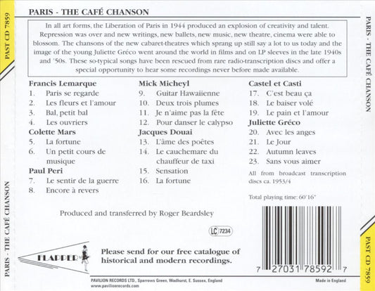 Paris: The Café Chanson cover art