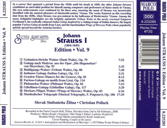 Johann Strauss I Edition, Vol. 9 cover art