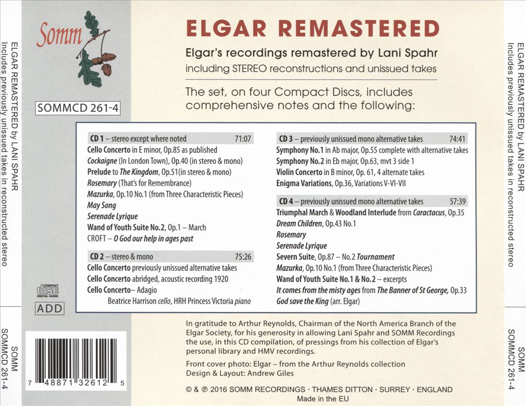Elgar: Remastered by Lani Spahr cover art