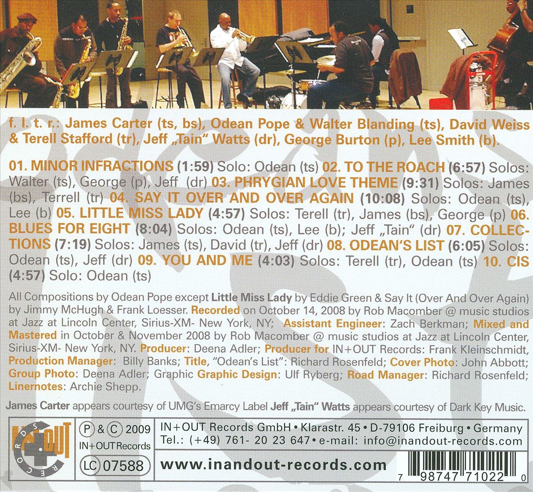 Odean's List cover art