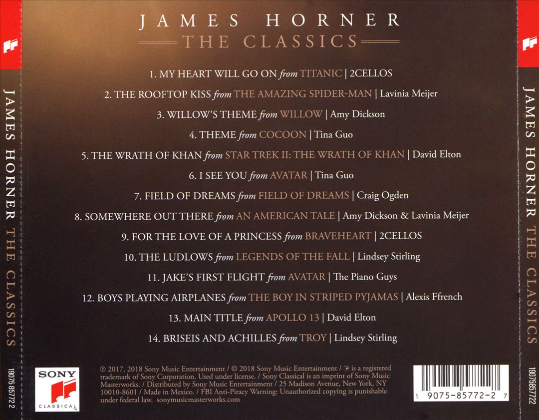 James Horner: The Classics cover art