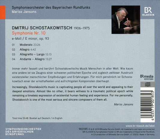 Shostakovich: Symphony No. 10 cover art