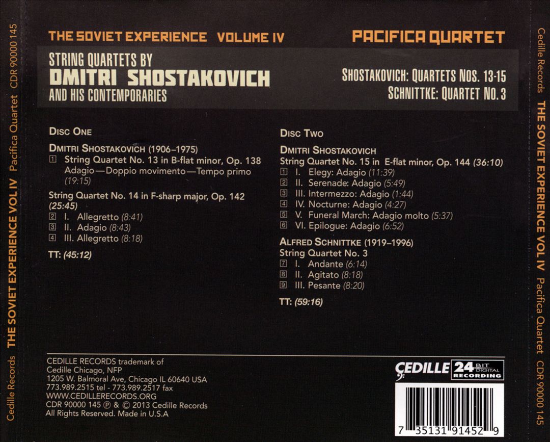 Soviet Experience, Vol. 4: String Quartets by Dmitri Shostakovich and His Contemporaries cover art
