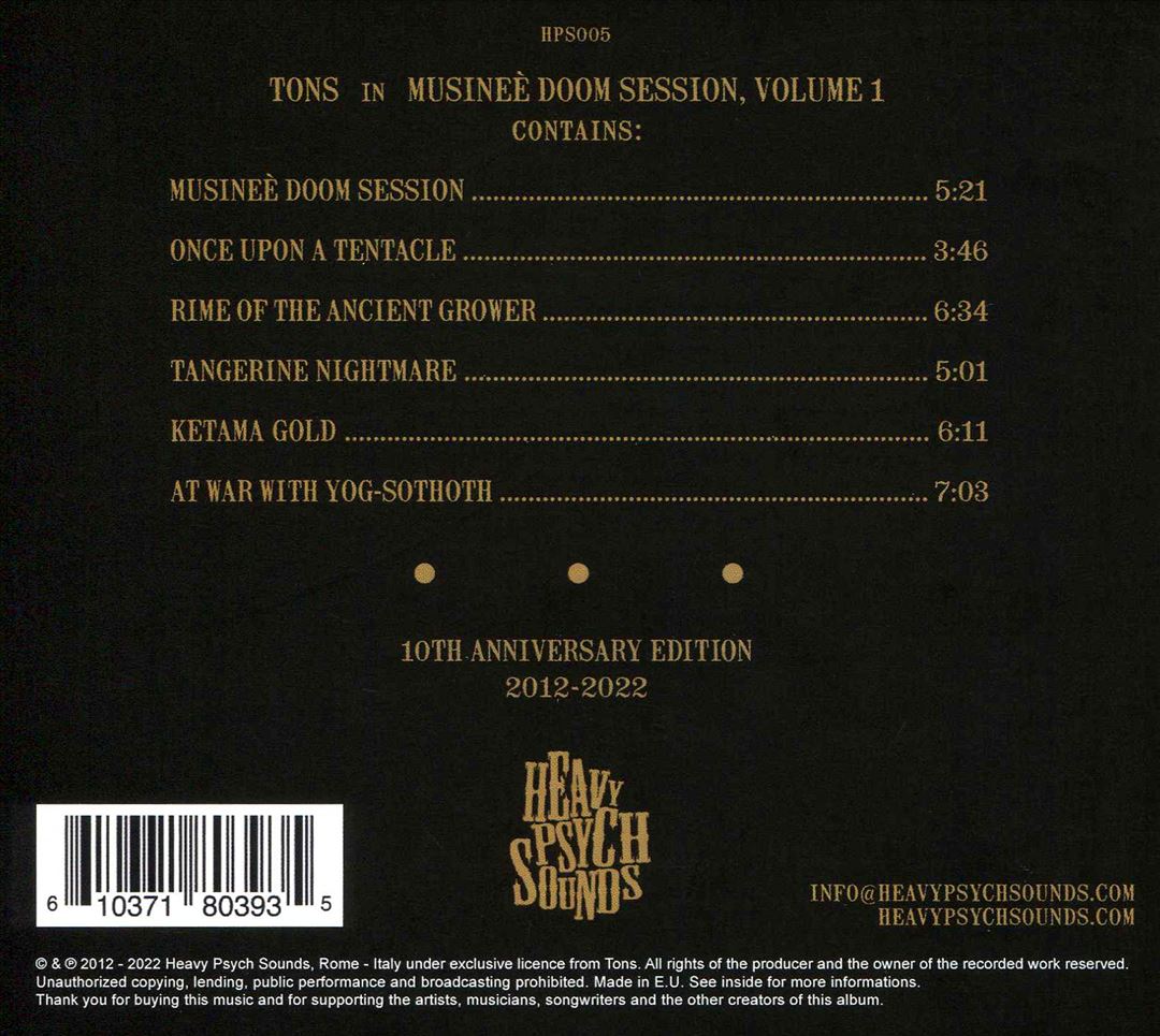 Musineè Doom Session, Vol. 1 cover art