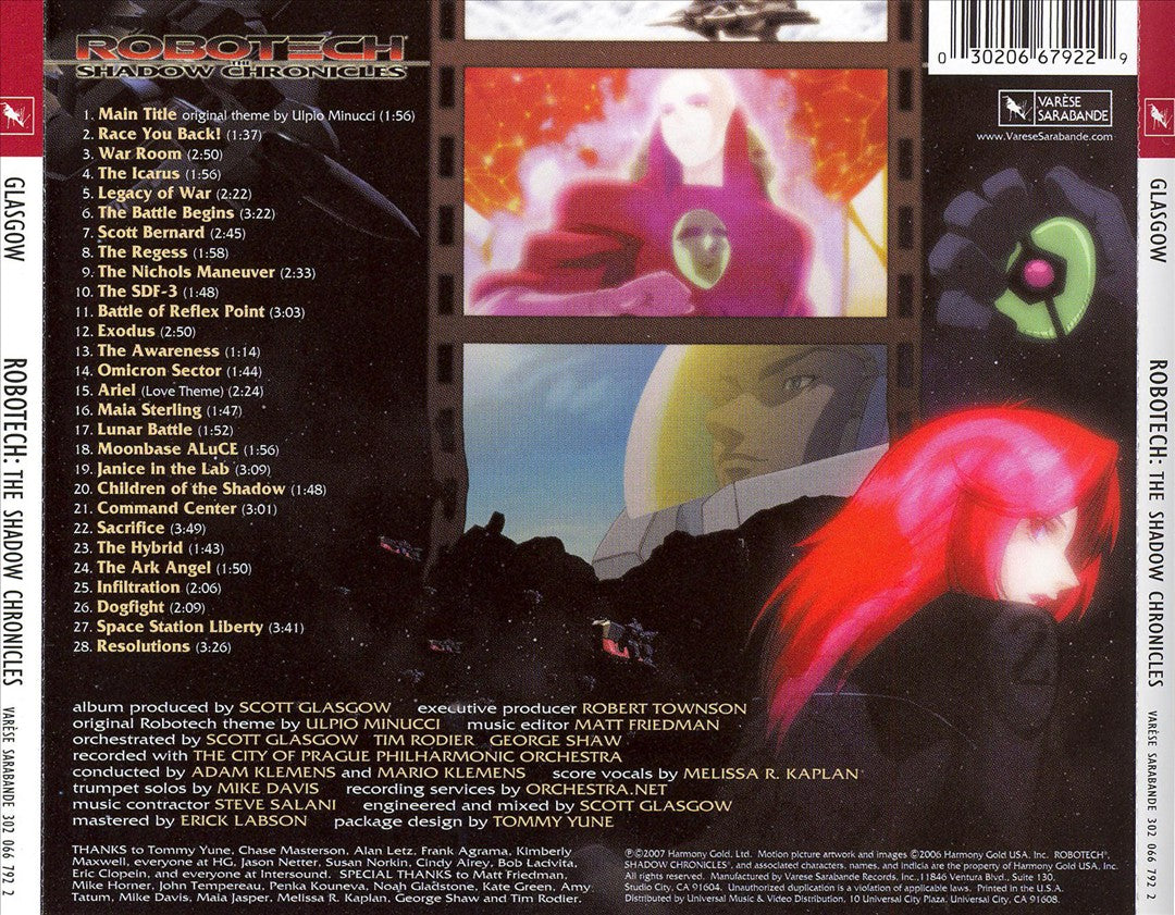 Robotech: The Shadow Chronicles [Original Motion Picture Soundtrack] cover art
