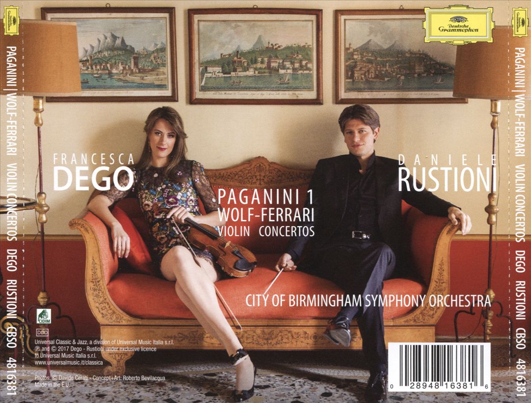 Violin Concertos: Paganini 1, Wolf-Ferrari cover art