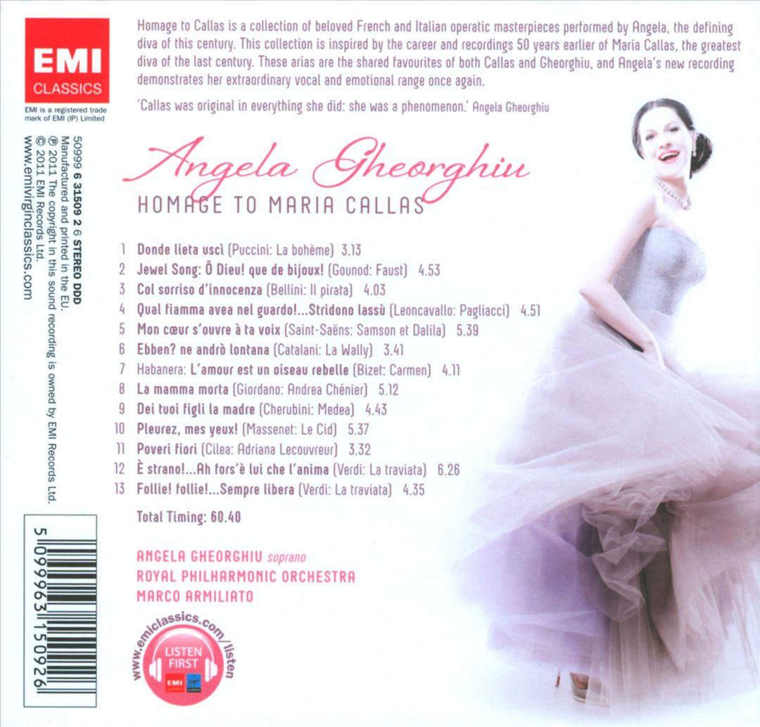 Homage to Maria Callas [Deluxe Edition] cover art