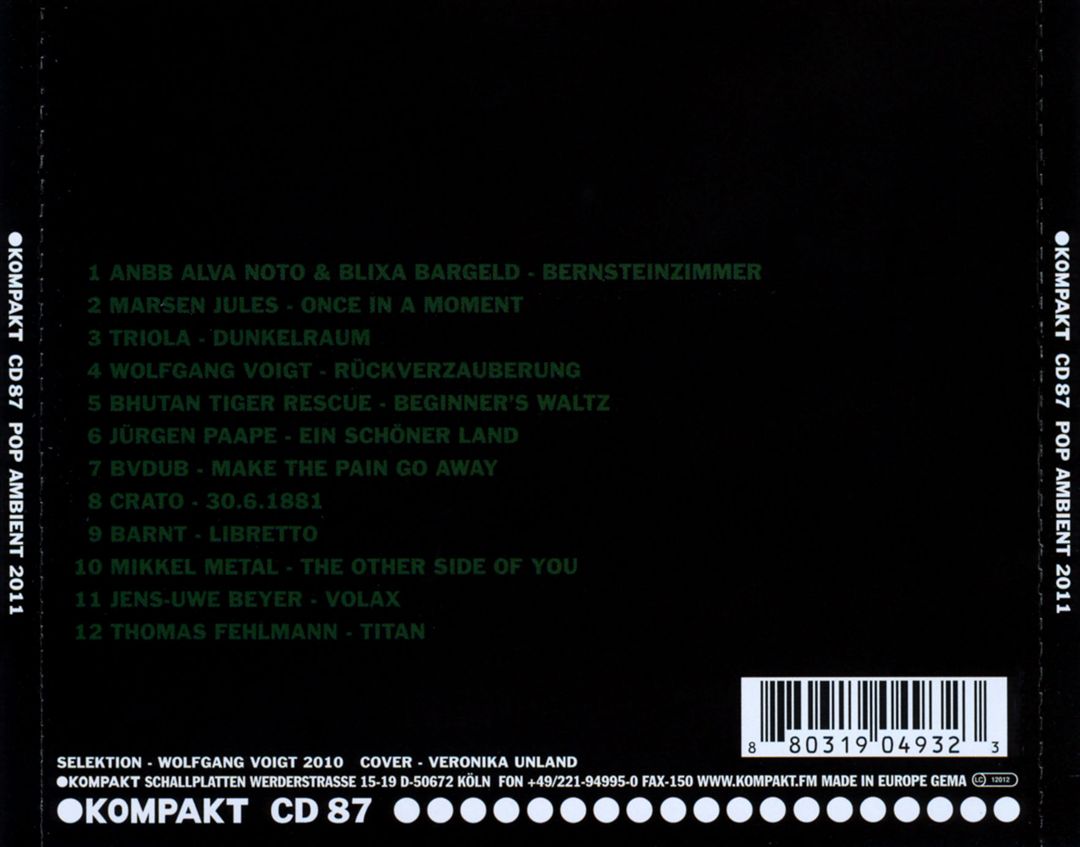 Pop Ambient 2011 cover art