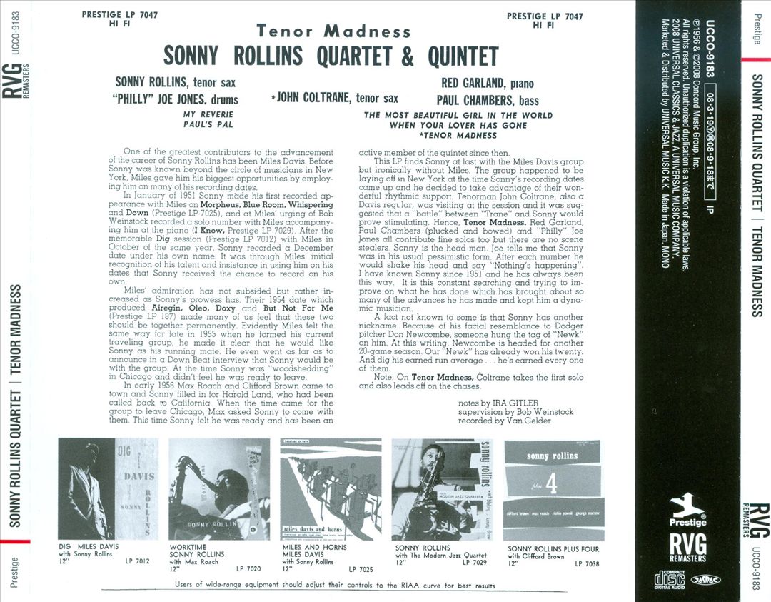 Tenor Madness cover art
