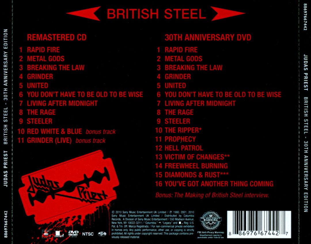 British Steel [30th Anniversary Edition CD/DVD] cover art