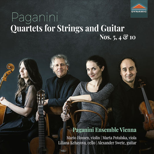 Paganini: Quartets for Strings and Guitar Nos. 5, 4 & 10 cover art