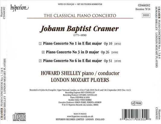 Classical Piano Concerto, Vol. 7: Johann Baptist Cramer - Piano Concerto No. 1 Op. 10, Piano Concerto No. 3 Op. 26, Piano Concerto No. 6 Op. 51 cover art