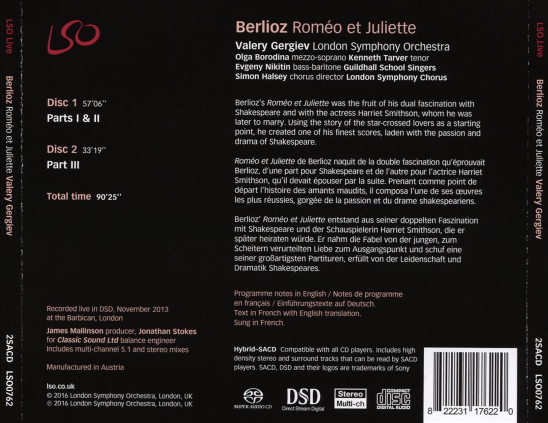 Berlioz: Roméo et Juliette cover art