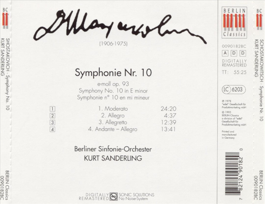 Schostakowitsch: Symphony No. 10 cover art