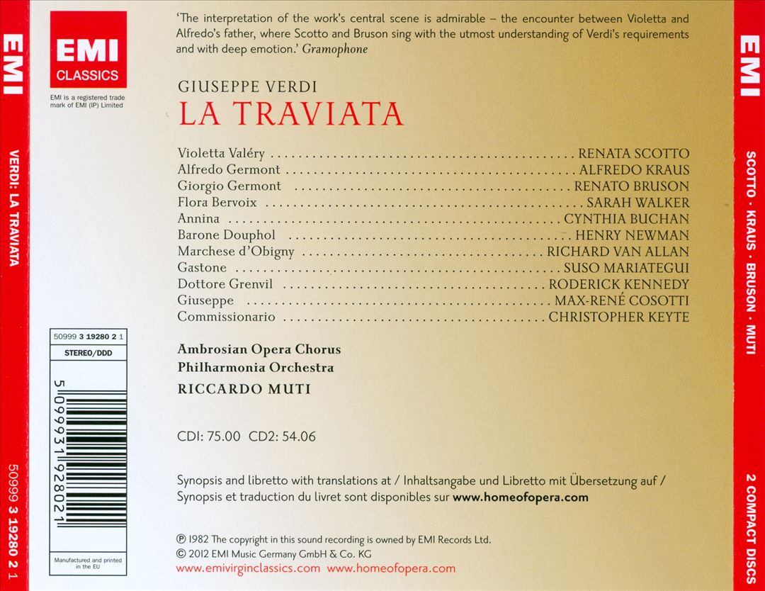 Verdi: La Traviata cover art