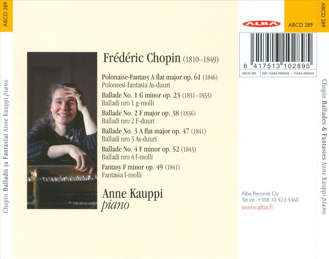 Chopin: Ballads & Fantasies cover art