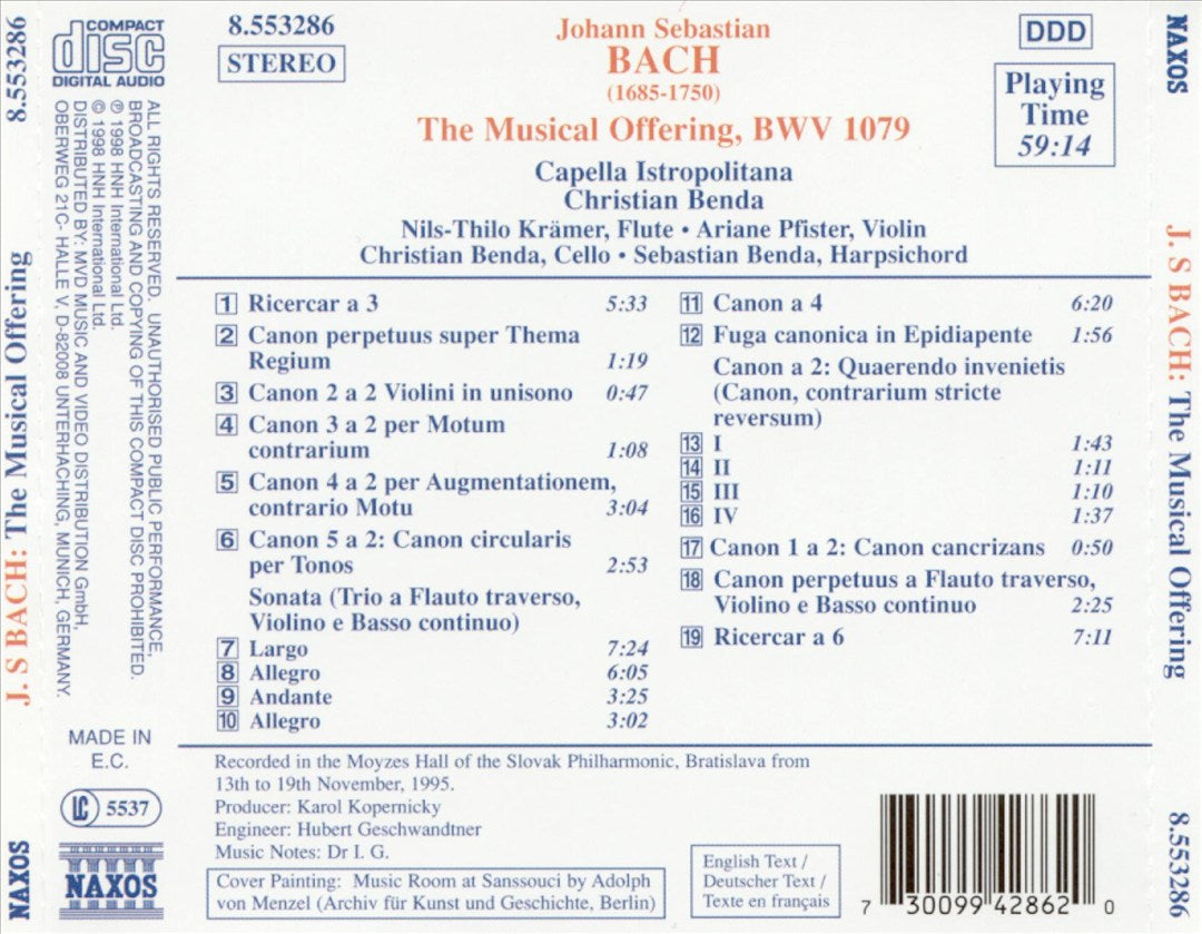 Bach: The Musical Offering cover art