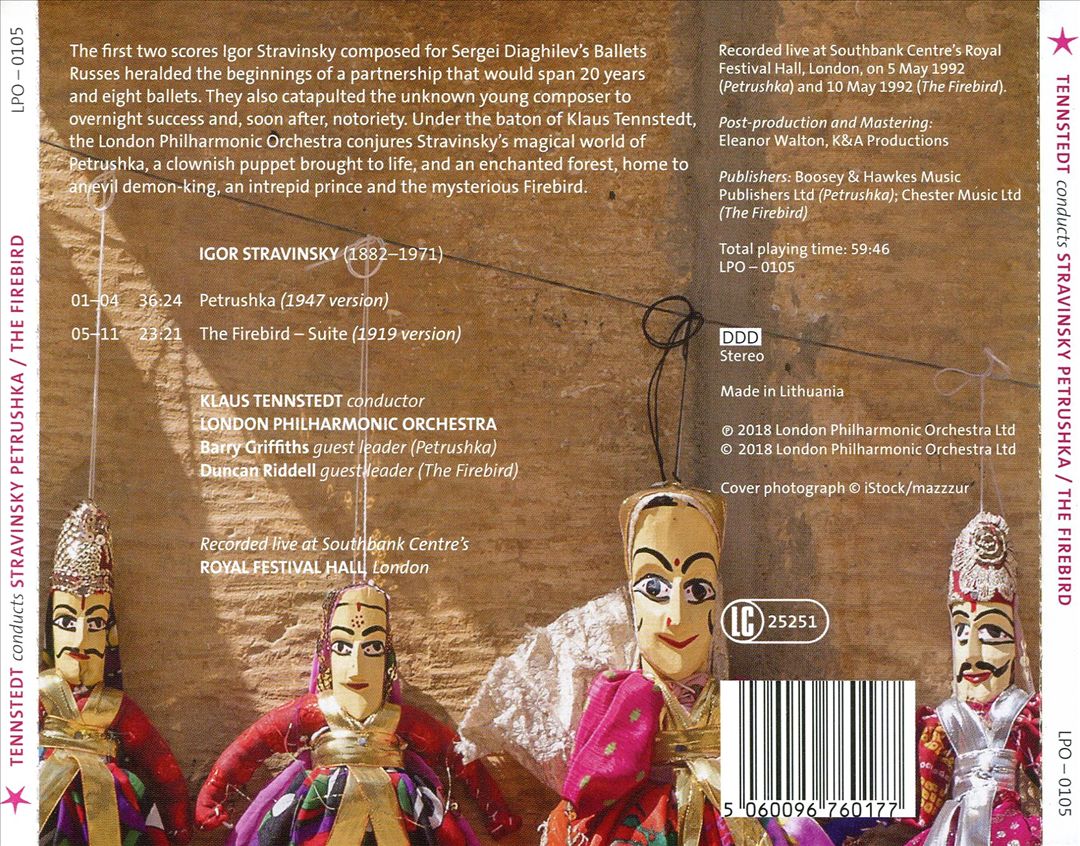 Stravinsky: Petrushka; The Firebird cover art