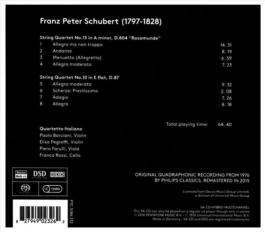 Franz Peter Schubert: String Quartets cover art