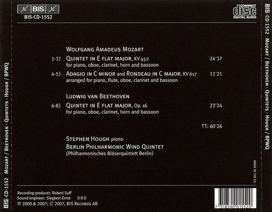 Quintets for Piano & Winds by Mozart & Beethoven cover art