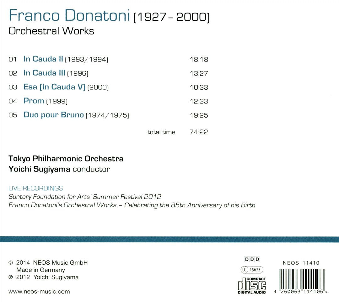 Franco Donatoni: Orchestral Works cover art