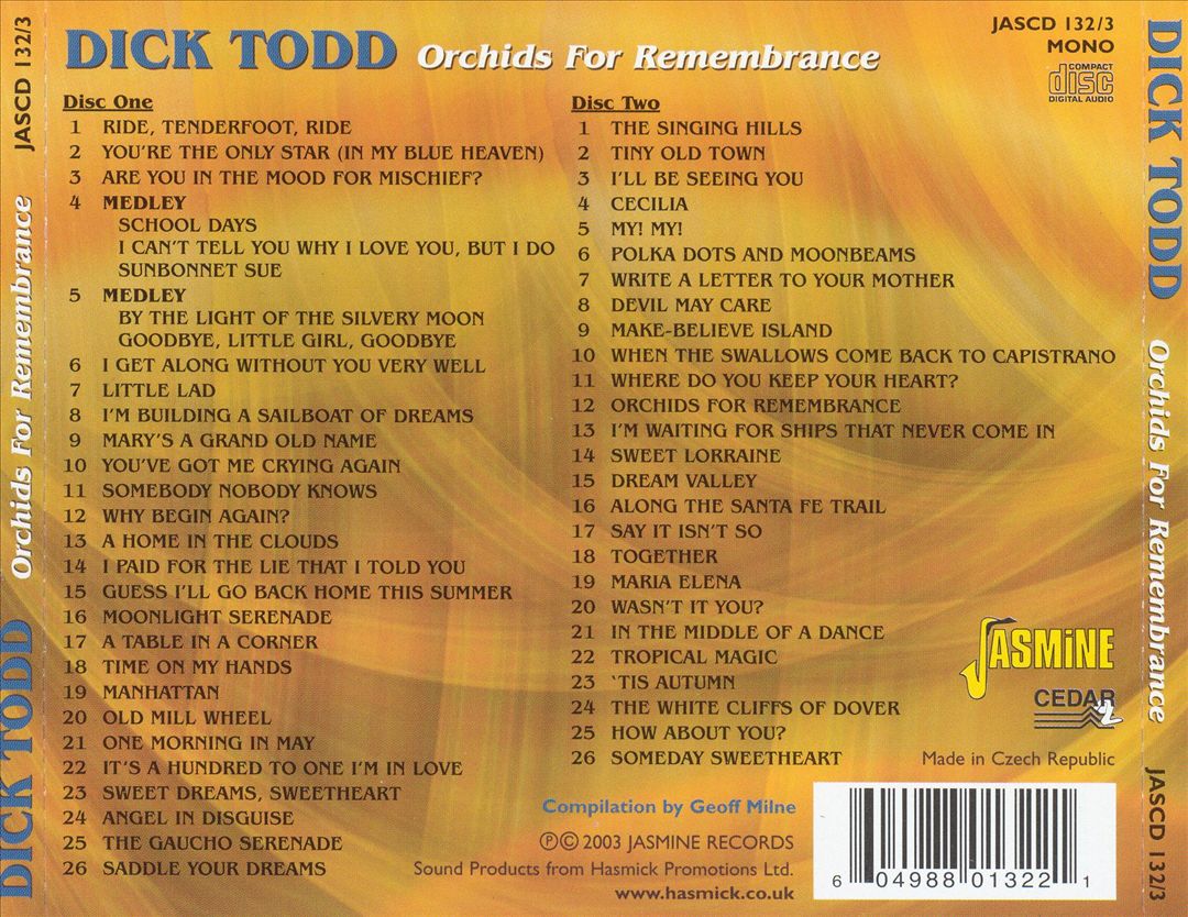 Orchids for Remembrance cover art